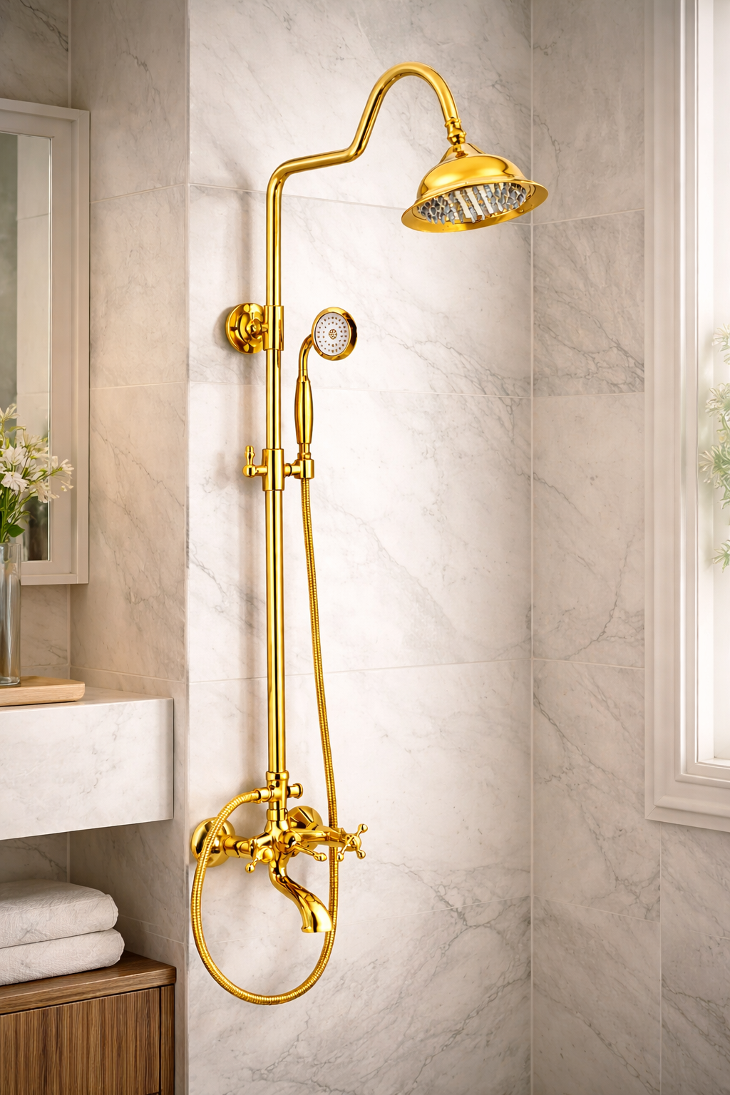LPD Rustik Gold Duş Seti
