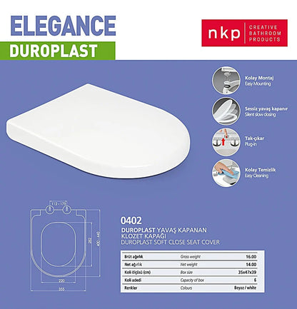 nkp elegance duroplast klozet kapağı