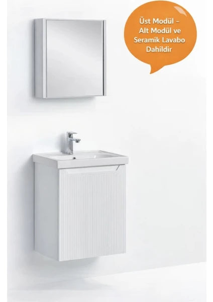 50x38 desenli banyo dolabı